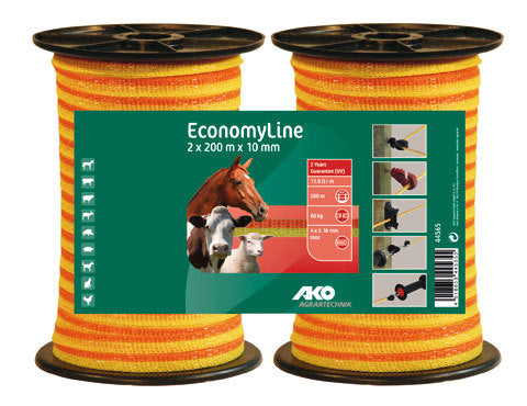 Ako producten economyline schriklint geel oranje 1cm 200m 2 pack