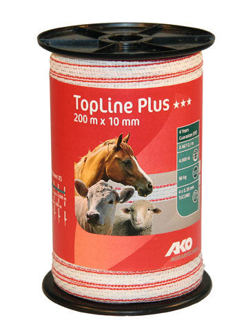 Ako producten topline plus schriklint wit rood 1cm 200m