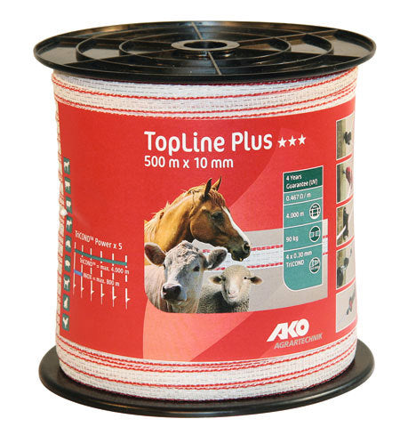 Ako producten topline plus schriklint wit rood 1cm 500m