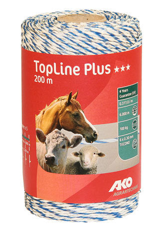 Ako producten topline plus schrikdraad wit blauw 3x0 30 tricond 200m