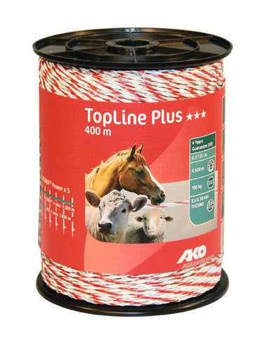 Ako producten topline plus schrikdraad wit rood 9x0 30 tricond 400m
