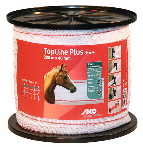 Ako producten topline plus schriklint wit rood 4cm 200m