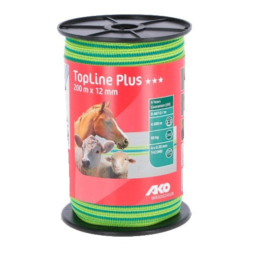 Ako producten topline plus schriklint neongeel blauw 12mm 200m