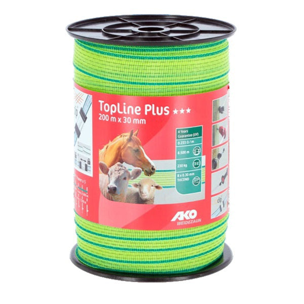 Ako producten topline plus schriklint neongeel blauw 30mm 200m