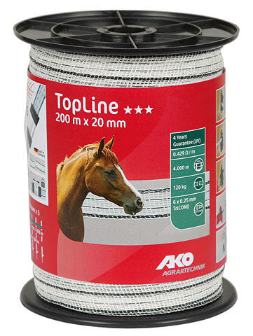 Ako producten topline schriklint wit zwart 2cm 200m