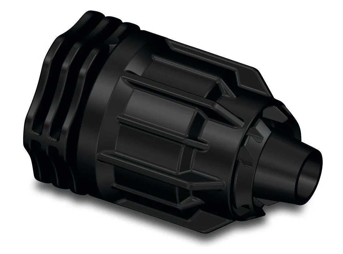 Producten eindkap pp 16 mm quick joint 6bar zwart vbevloeiingsslang
