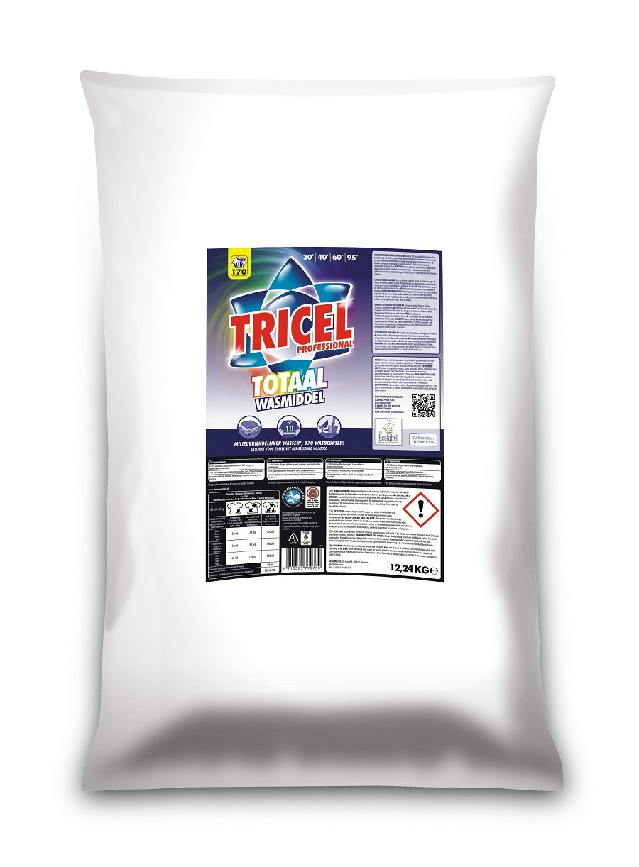 Tricel professioneel totaalwasmiddel poeder (12.24kg)