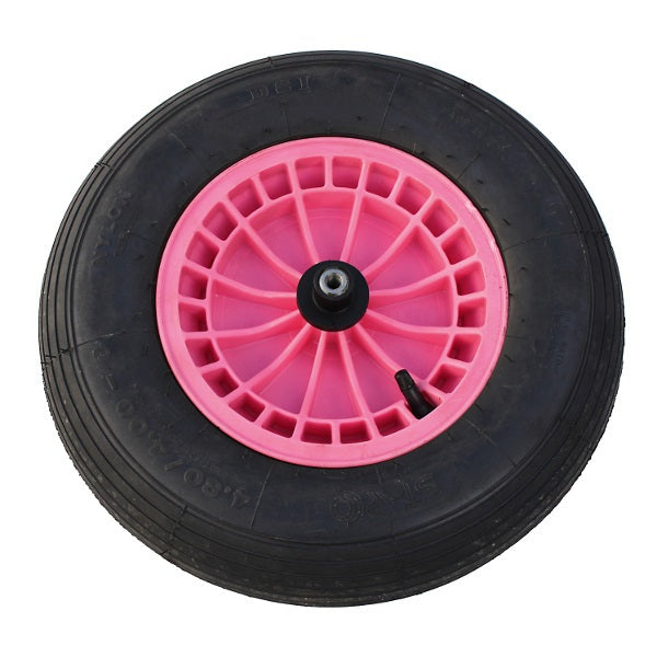 Fort producten wiel 4 80 4 00x8 2ply band kunststof velg roze as 13cm