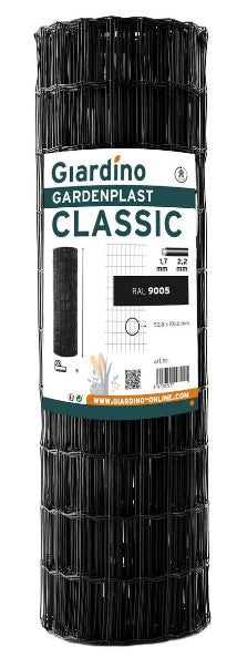 Giardino producten gaas gardenplast classic 0 81m x 25m ral 9005 zwart