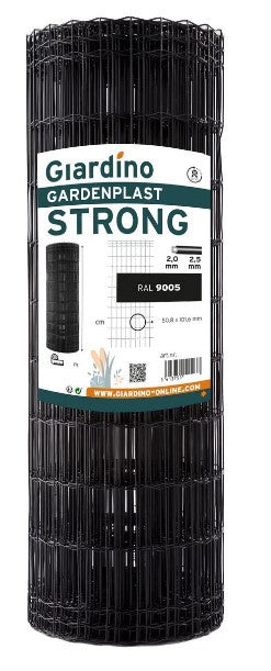 Giardino producten gaas gardenplast strong zwart 1 22m x 25m