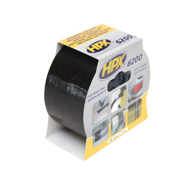 Hpx producten duct tape reparatietape zwart 48mm x 5m blister