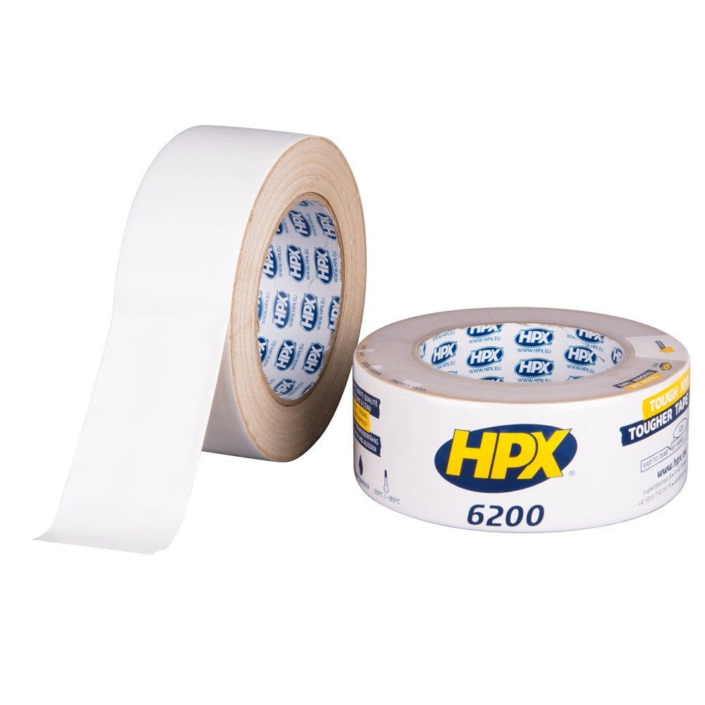 Hpx producten duct tape reparatietape wit 48mm x 25m