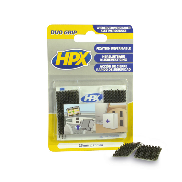 Hpx producten duo grip klikband pads 25mm x 25mm