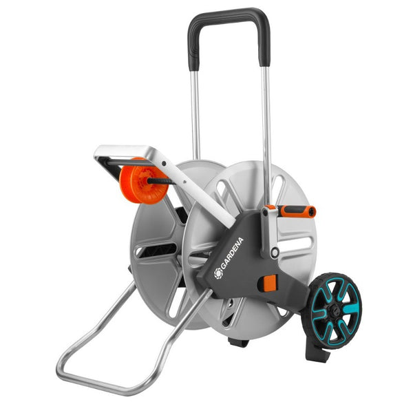 Gardena slangenwagen aquaroll l easy metal (grijs oranje, 18550-20)