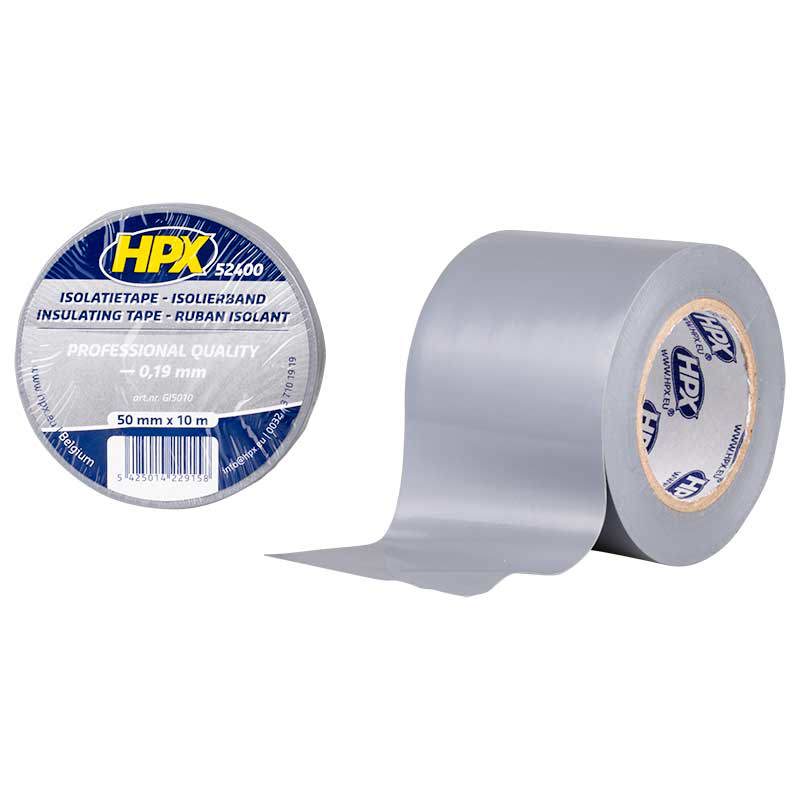 Hpx producten isolatietape 52400 grijs 50mm x 10m