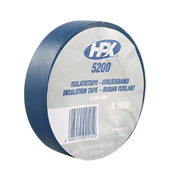 Hpx producten isolatietape 5200 blauw 15mm x 10m