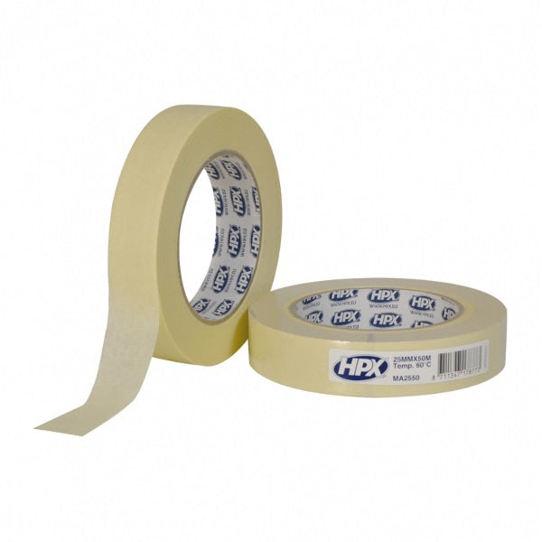 Hpx producten afplakband masking tape 100 c cremewit 50mm x 50m