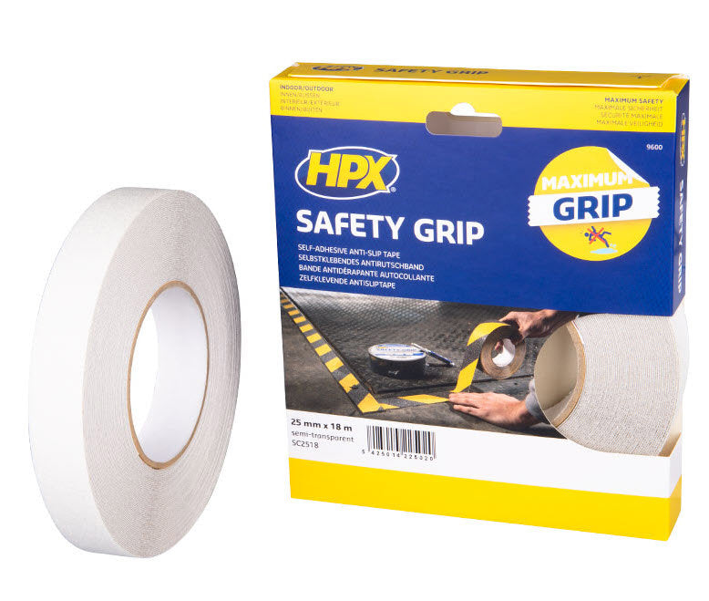 Hpx producten anti slip tape semi transparant 25mm x 5m