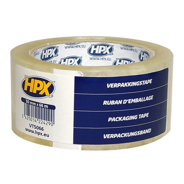 Hpx verpakkingstape | transparant | 50mm x 66m - vt5066 - vt5066
