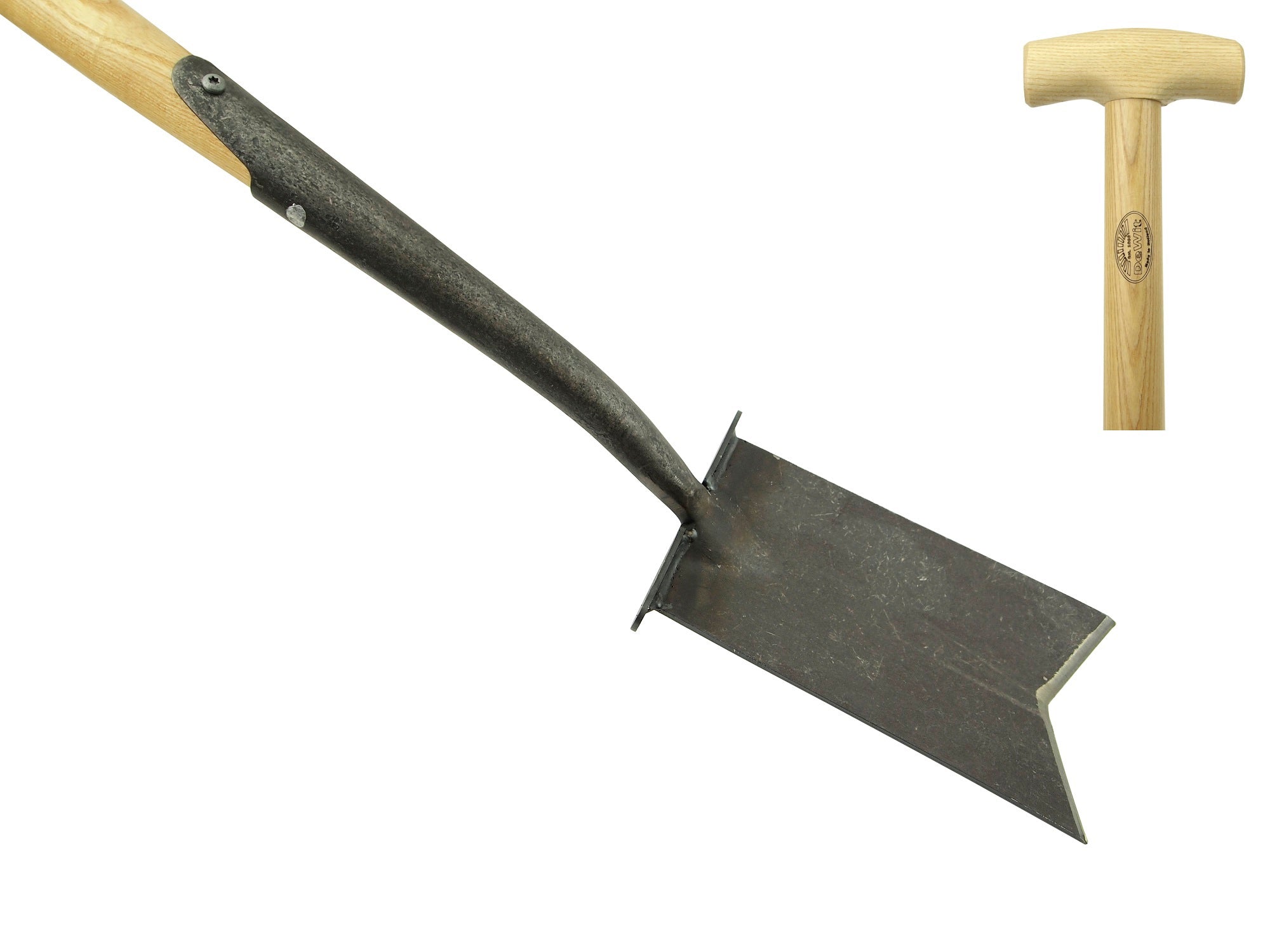 De wit producten verplantspade met opstapjes essen steel 750mm stardewitstar