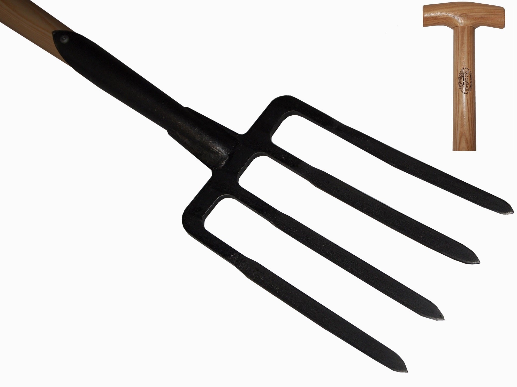 De wit producten spitvork 4 tands gesmveer essen steel 90cm stardewitstar