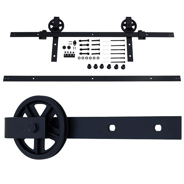 Waelbers producten hangrolset wiel met rail in 2 gedeelten 2000mm
