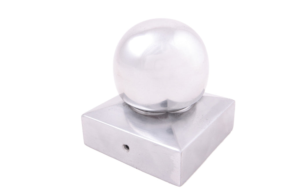 Waelbers producten paalornament 71mm met kogel aluminium