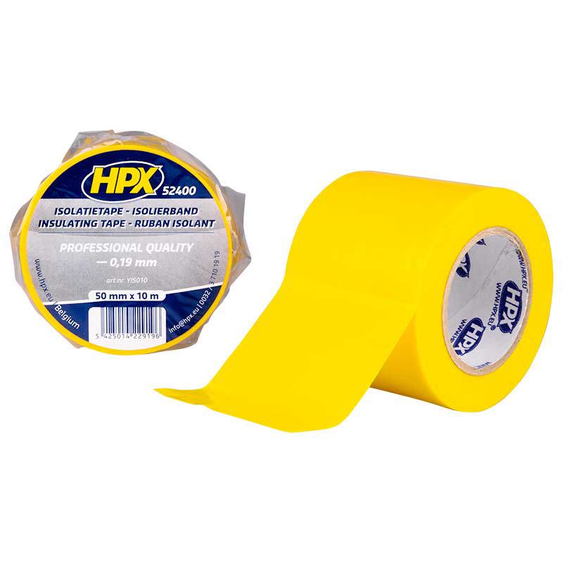 Hpx producten isolatietape 52400 geel 50mm x 10m