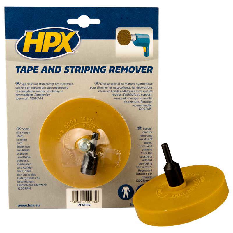Hpx tape striping remover kunststofschijf as