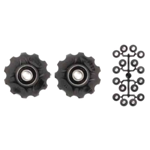derailleurwieltjes 11 tanden 7-11V zwart 2 stuks