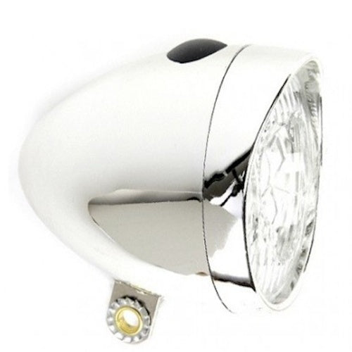 Headlight LED. incl. battery silver 3 LEDs (workshop packaging)
