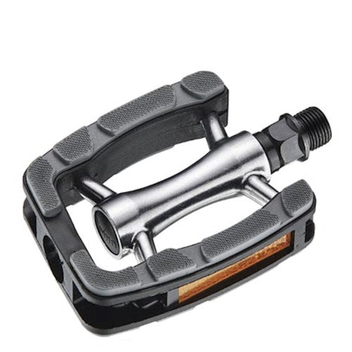 Union pedalen SP-823, Aluminium antislip. Grijs zwart. 9 16 draad (hangverpakking)