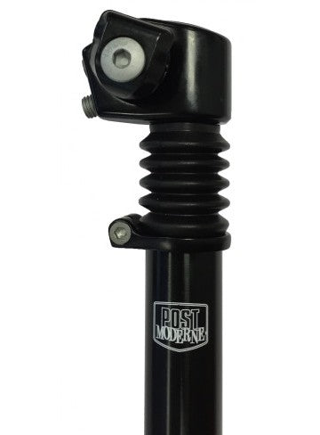 Hzb post moderne zadelpen verend 2-bout 31,6 mm ø 350 mm mat zwart