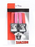 Snelbinder Trio Simson kort met 3 ordners - roze rood