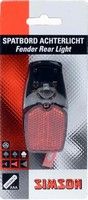 Simson spatbordachterlicht LED incl. verlichting batterijen op kaart