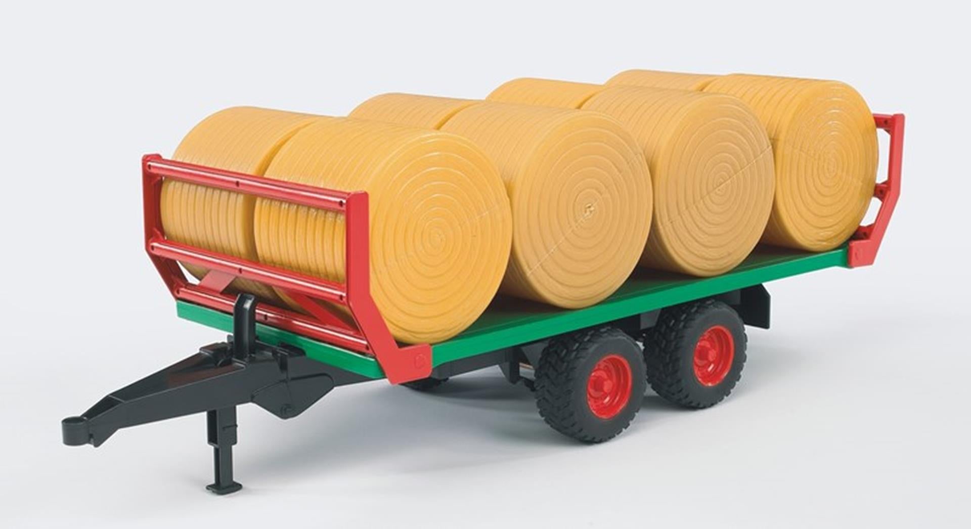 Bruder balentransporter met 8 strobalen