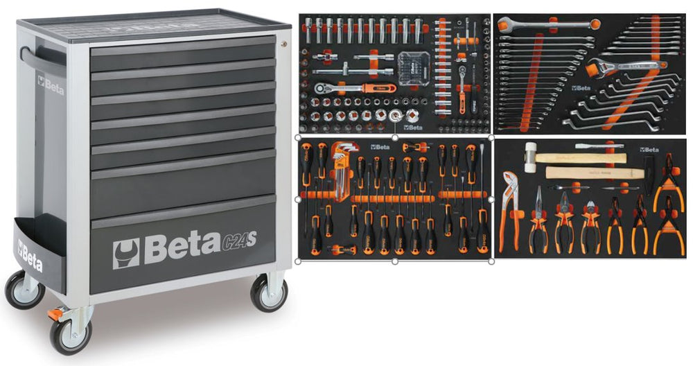 Beta 2400s g7 e-s | gereedschapswagen | 7 laden | grijs | 240-delig - 024006222