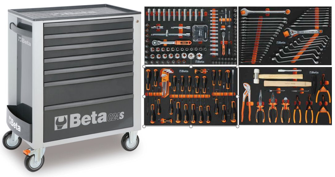Beta 2400s g7 e-s | gereedschapswagen | 7 laden | grijs | 240-delig - 024006222