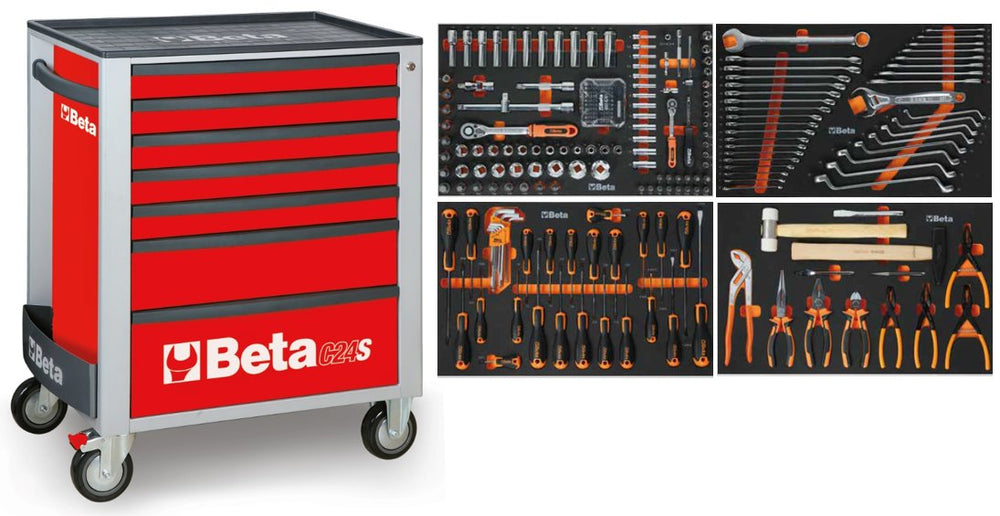 Beta 2400s r7 e-s | gereedschapswagen | 7 laden | rood | 240-delig - 024006223