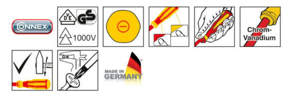 Connex schroevendraaier plat 35x100 ge%c3%afsoleerd 1kv