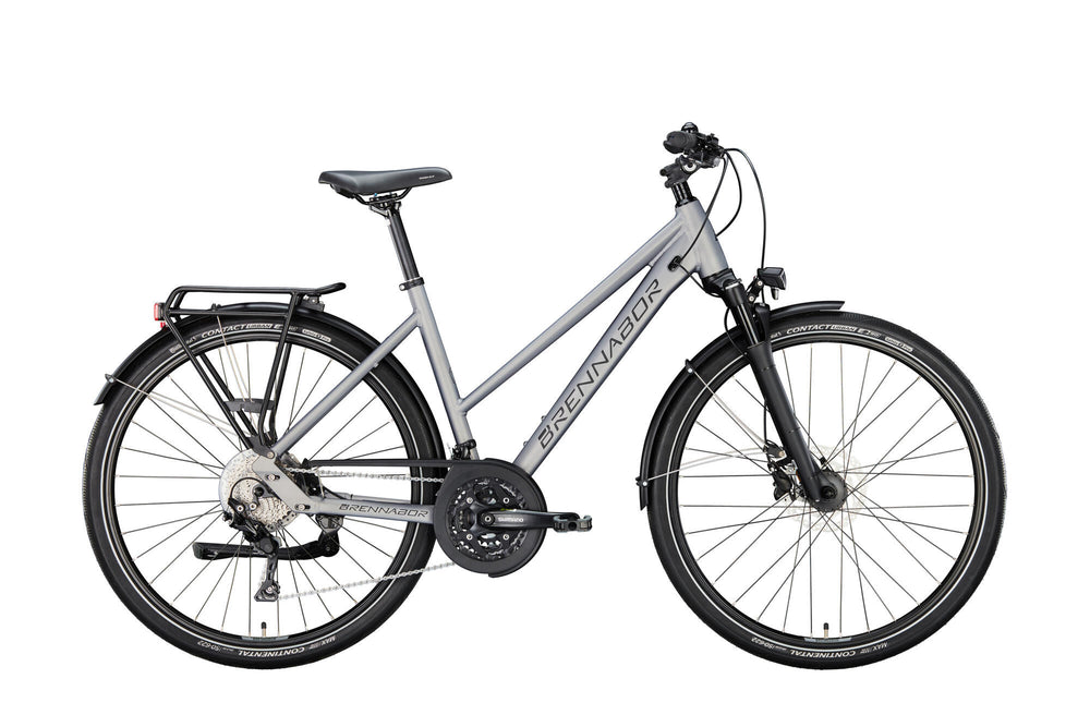 Brennabor trekkingfiets t-62 mod. 24 bike trekking t-62 28 45 trap. 30sp. grey black