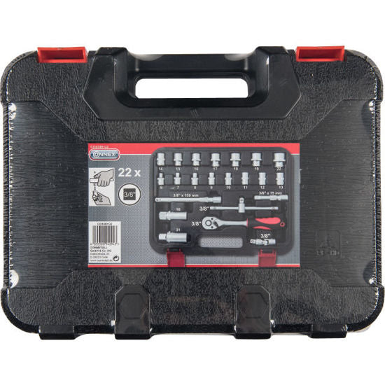 Connex dopsleutelset profi 38 22 delig