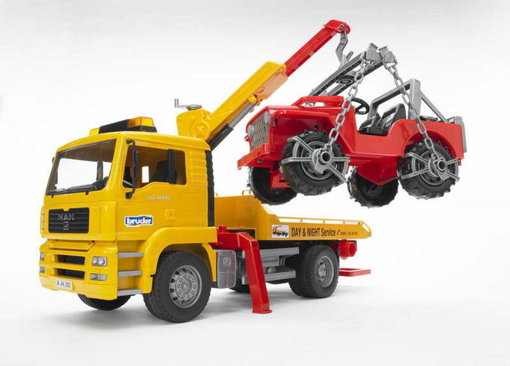 Bruder man tga takelwagen met jeep