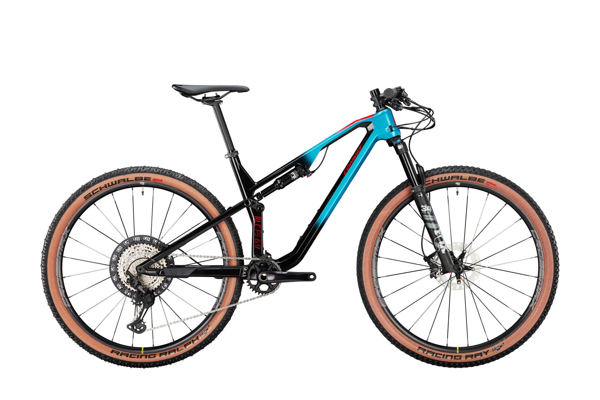 Conway mtb full-suspension rlc fs 6.9 mod. 23 bike con.rlc fs 6.9 29 51 full sus.12sp topaz red
