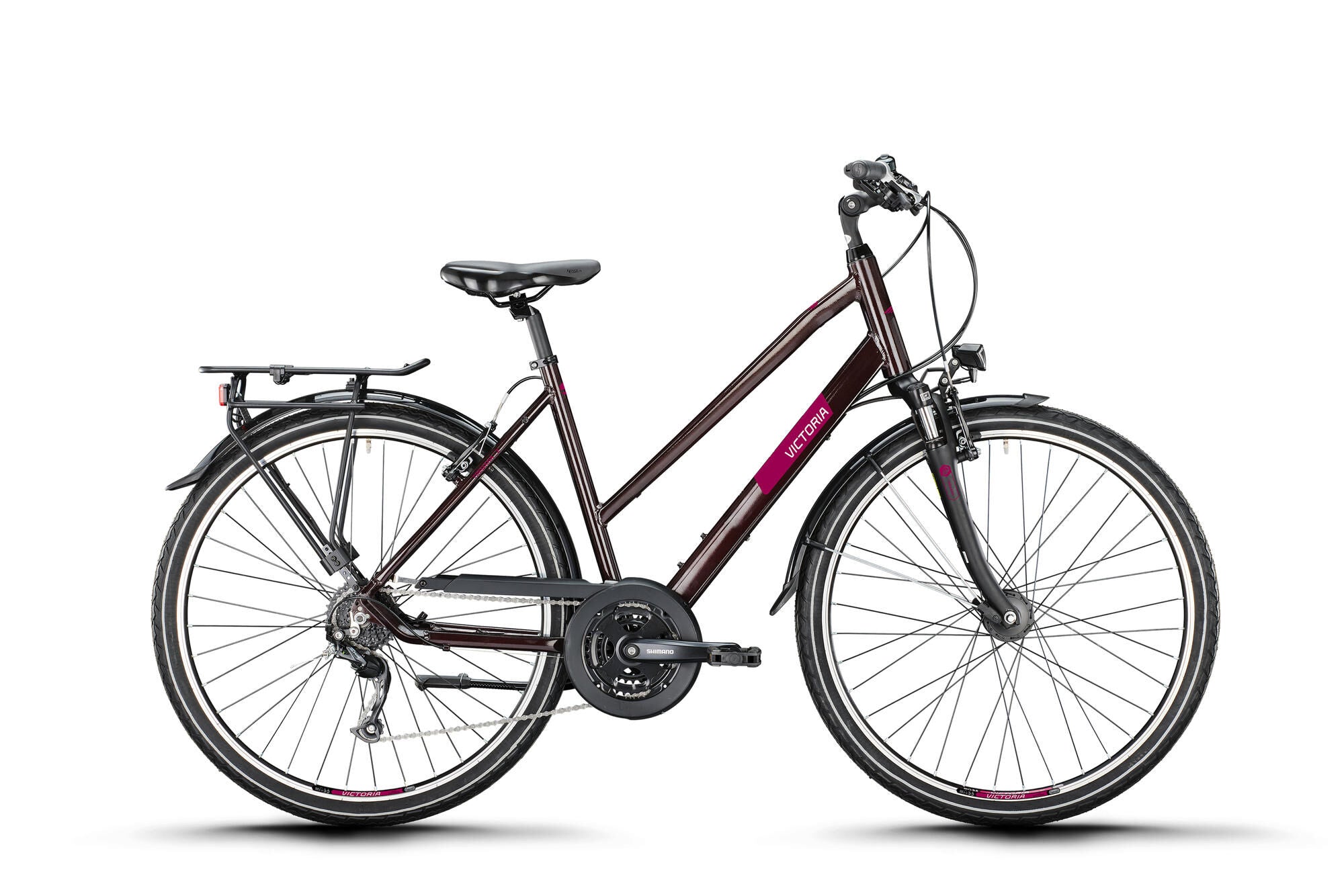 Victoria trekkingfiets treqana 2 mod. 24 bike vict.treqana 2 28 46 trap. 24sp rosso brown