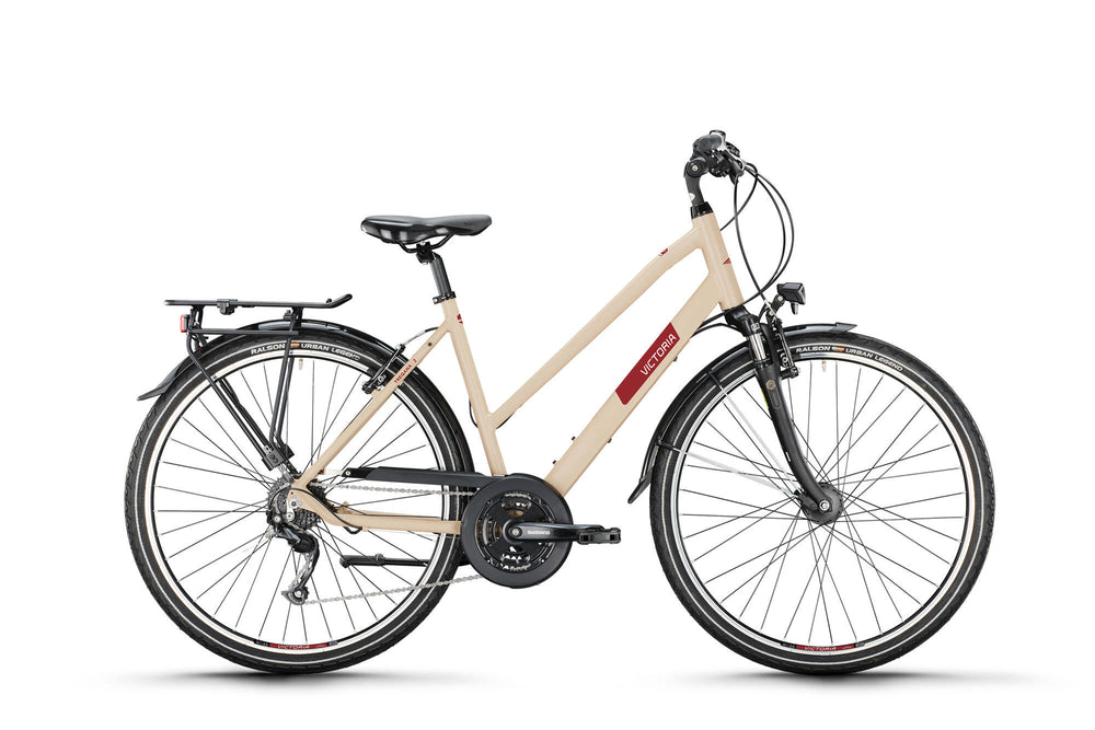 Victoria trekkingfiets treqana 2 mod. 24 bike vict.treqana 2 28 46 trap. 24sp grey beige