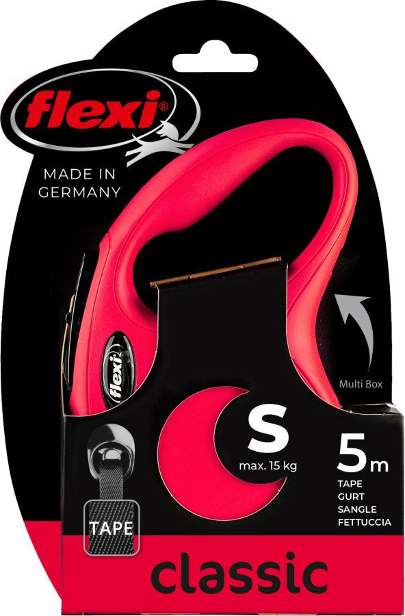 Flexi producten rollijn new classic band rood s5 meter tot 15kg