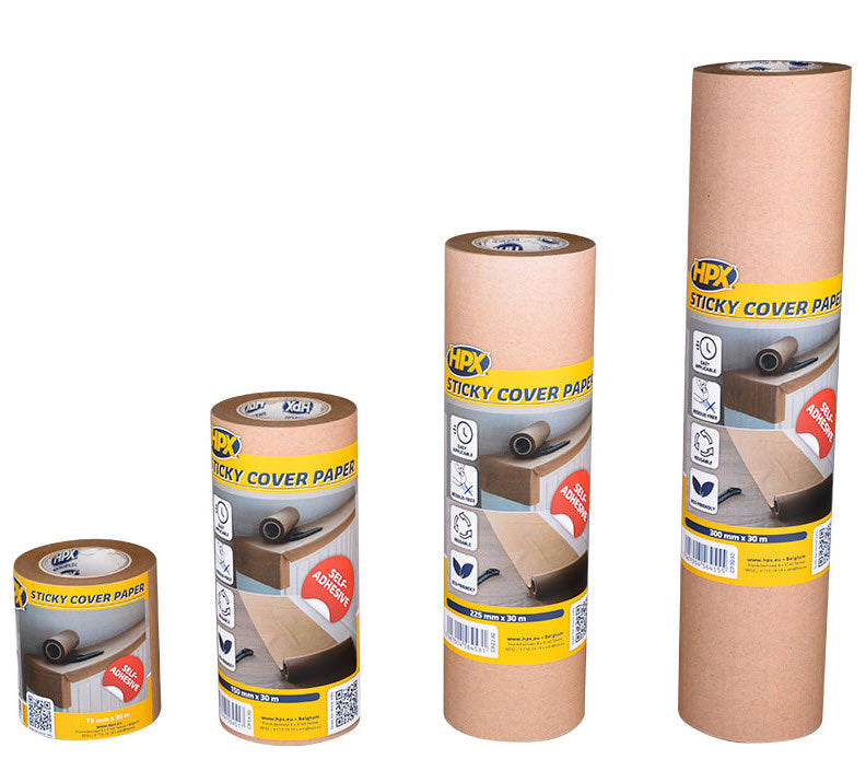 Hpx producten zelfklevend afdekpapier 148mm x 30m