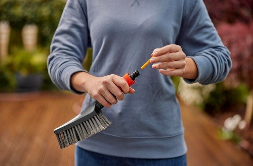GARDENA Cleansystem handborstel S zacht, met slangaansluiti