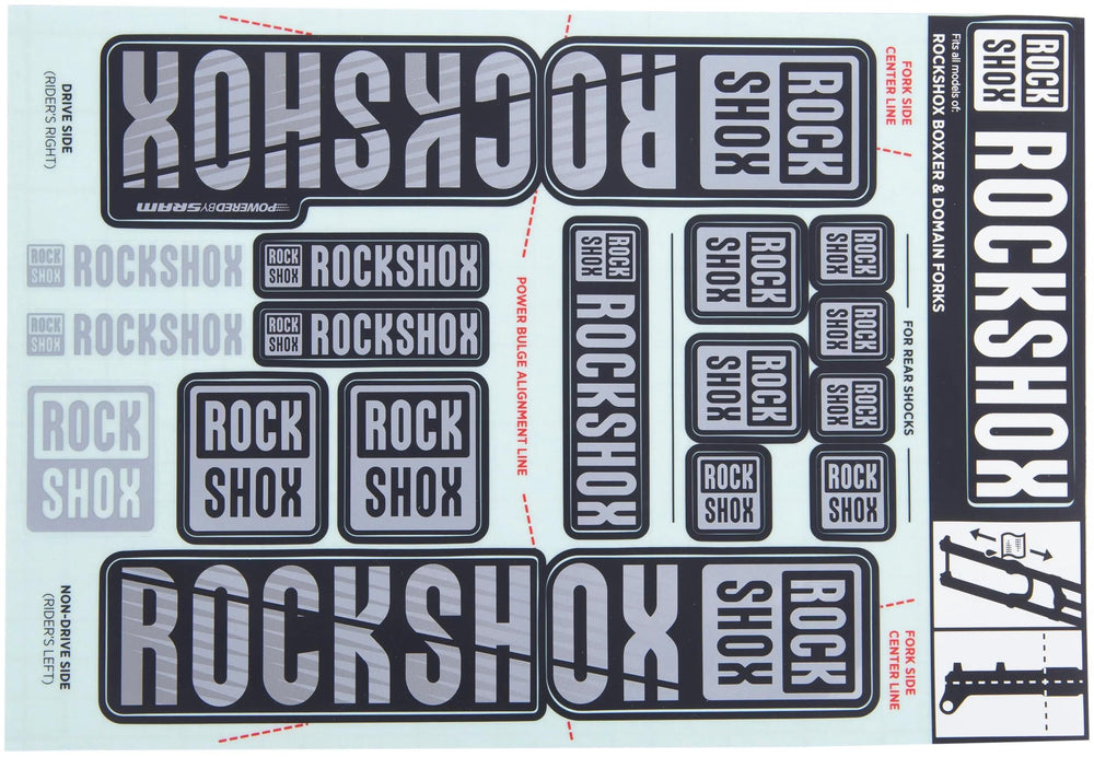 Rockshox decor set decal set grey